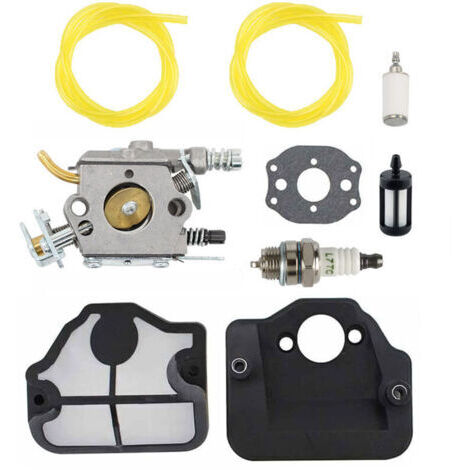 BARKBUSTERS Kit de carburateur pour Husquvarna 36 41 136 137 137E 141 142 141LE 142E scie, remplace WT-834 WT-657 WT-285 WT-239 C1Q-W29E, avec filtre à air filtre à carburant (1/5)