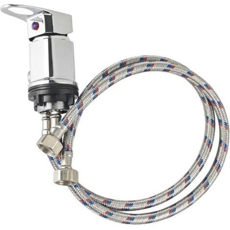 BARKBUSTERS Poignée Unique Robinet Douche pour Lit de Shampoing, Mitigeur Douche en Alliage de Cuivre de 1/2 Pouces, Mitigeur Chaud-Froid Robinet de Douche pour EVier, Bol De Shampoing, Camping-Car (A (1/4)