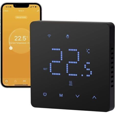 BARKBUSTERS Thermostat WiFi pour Plancher Chauffant à Eau, programmable, contrôle à Distance Via Smart Life APP, Compatible avec Alexa, Google Home
