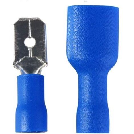 BARKBUSTERS 100Pcs Connecteurs à sertir, Connecteurs électriques, Connecteur de fil de cosse à sertir 50 femelle et 50 mâle (Bleu)