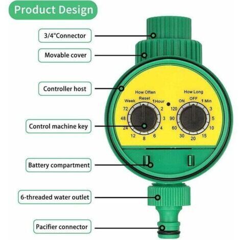BARKBUSTERS Programmateur D'Arrosage, Arrosage Automatique pour Jardin, Contrôleur D'arrosage à Affichage LED étanche pour Plantes, Pelouse, Jardin, Plantation de Légumes