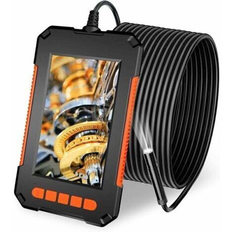 BARKBUSTERS Caméra endoscopique, caméra d'inspection de canalisations, endoscope industriel étanche HD 1080p, écran LCD 4,3 pouces, caméra serpent 2600 mAh, portée 5 m IP67 avec 8 LED