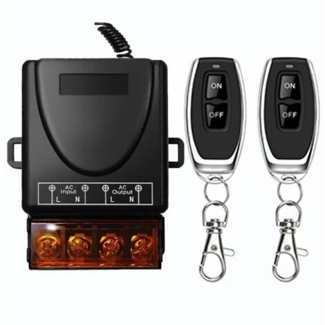 BARKBUSTERS ON-OFF Interrupteur de télécommande Haute Puissance sans Fil 433Mhz, RF AC 220V/240V/110V 30A pour lumière, Pompe à Eau, appareils ménagers, Irrigation agricole,Normalement ouvert