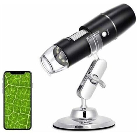 BARKBUSTERS Microscope Numérique, WiFi Endoscope 50X-1000X, Support en Métal, Compatible avec Smartphones ou Tablettes Android et iOS