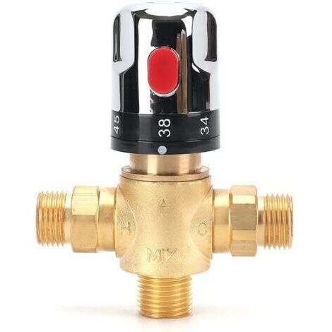 BARKBUSTERS Robinet mélangeur thermostatique, mitigeur thermostatique, robinet mitigeur de douche avec connecteur G de 1/2\ (1/4)