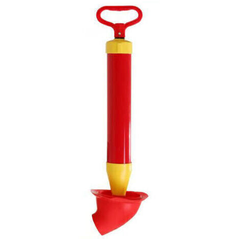 BARKBUSTERS Déboucheur de toilettes à air comprimé, déboucheur de toilettes à ventouse avec têtes de piston et gonfleur, nettoyage de canalisations (rouge) (1/5)