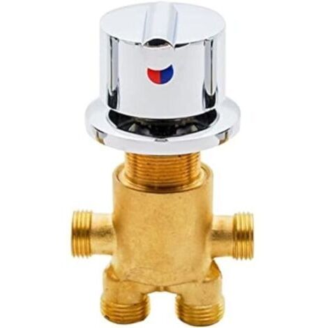BARKBUSTERS Robinet Baignoire Mélangeur De Bain Robinets De Douche Salle De Bains Robinet Eau Chaude Froide En Laiton Massif Mitigeur Robinet Trou Feuille Poignée Mélangeur (1/4)