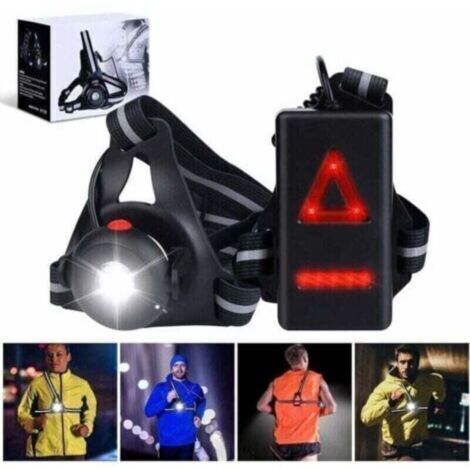 BARKBUSTERS IPX6 Étanche Lampe Pectorale Running 3 Modes et 45° RéglableLampe de course à la poitrine pour courir et faire du jogging la nuit et tôt le matin,pour Jogging, Camping, Promenade de chien,