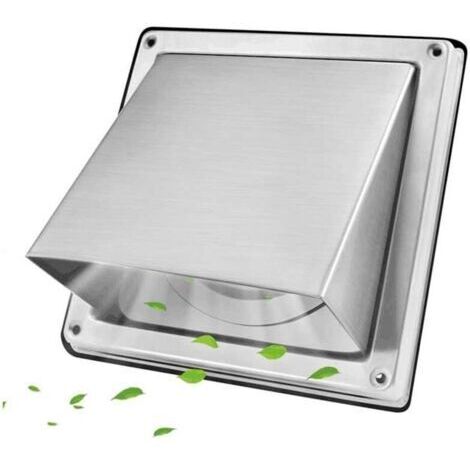 BARKBUSTERS 100mm Carré Grille de Ventilation en Acier Inoxydable Grille AéRation avec Clapet Anti-Retour Air Vent Cover EmpêCher Les Insectes et Les Oiseaux d'Entrer Dans la Grille et ProtéGer la Che