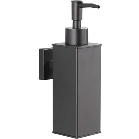 BARKBUSTERS Distributeur de Savon Mural en Acier Inoxydable 304 - Noir Mat - pour Un Usage Quotidien