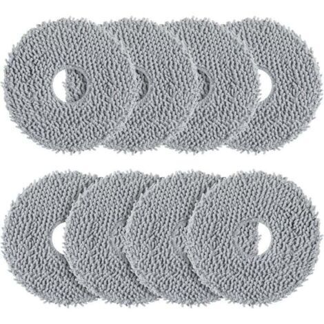 BARKBUSTERS qrevo Lot de 8 chiffons de nettoyage compatibles avec Roborock Saros 10R / Qrevo / Qrevo Master / Qrevo Slim / Qrevo MaxV / Qrevo Curve / Qrevo Pro / Qrevo S Robot aspirateur - Lavables et