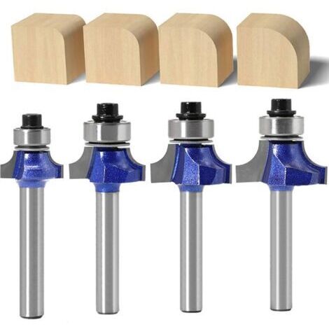 BARKBUSTERS Jeu de 4 fraises rondes à tige de 6 mm