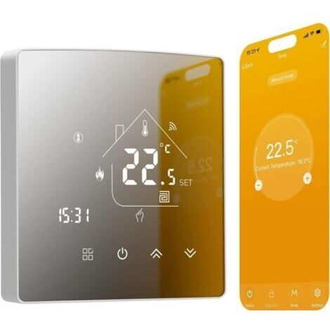 BARKBUSTERS Tuya Thermostats intelligents Thermostats de Chauffage Thermostat d'ambiance Thermostat WiFi Thermostate pour Le Chauffage de l'eau Compatible avec Alexa, Google Home 3A TGR85WIFI