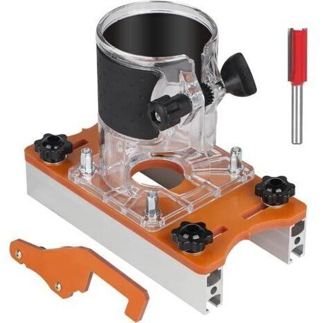 BARKBUSTERS Base pour défonceuse à bois, guide de rainure avec fraise de 6,35 mm (1/4\ (1/5)