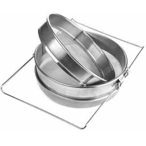 BARKBUSTERS Tigrezy-2 pièces acier inoxydable Double passoire à miel apiculture apiculteur filtre Extraction de miel Trich passoire à miel filtre à miel