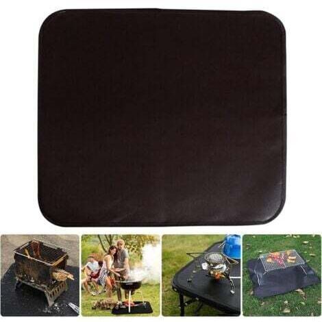 45x37cm Tapis de Protection de Sol Tapis Cheminée, Tapis De Gril de Protection Anti-feu Fire Pit Mat de Protector, Protection de Sol Résistant à La Chaleur, pour Barbecue Extérieur Jardin Terrasse