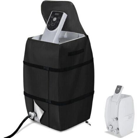 Housse de Chauffage pour Spa, 42 x 38 x 54 cm, étanche, abri pour Spa, auvent Pliable et réglable avec Cordon de Serrage et Boucle, Housse de Spa Portable avec Sangle de poignée(Noir)