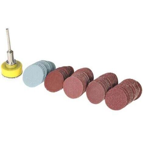 Lot de 100 disques abrasifs 25 mm 2,5 cm bandes de ponçage 2,5 cm tampons de ponçage polissage + 1/8\ (1/5)