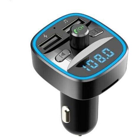 Dual USB Ports 5V/2.4A & 1A, Musique MP3 sans FilChargeur Voiture Support Carte TF/Clé USB Bluetooth Voiture, Transmetteur FM Bluetooth 5.0 Adaptateur Radio Lecteur de , Appels Mains Libres