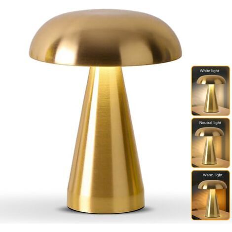 Lampe de table LED sans fil, lampe tactile à intensité variable, lampe de bureau rechargeable, éclairage de restaurant, 3 températures de couleur (1/5)