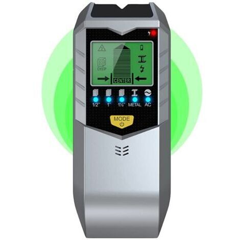 Détecteur mural électronique 5 en 1 - Détecteur de métaux, de montants et de bois avec écran LED, précision de mesure de 0,01 mm