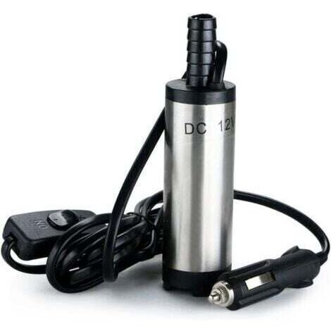 12V Pompe Carburant, Pompe Vidange Eau (Huile, Diesel Voiture de Transfert ou Ravitaillement) pour Auto Camping-car, Caravane, Grand Engin et Les Applications Marines & Speedboat