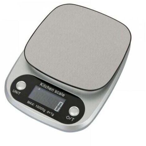 Balance électronique en acier inoxydable 10kg/1g, balance de cuisine numérique, oz pour cuisiner et cuire