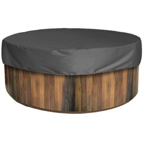 Couverture de Bain à Remous Rond Extérieur Housse de Protection Anti-Poussière Étanche pour Piscine Résistante Aux UV pour Meubles de Jardin de Baignoire à Remous Spa-Black (160 x 90cm)