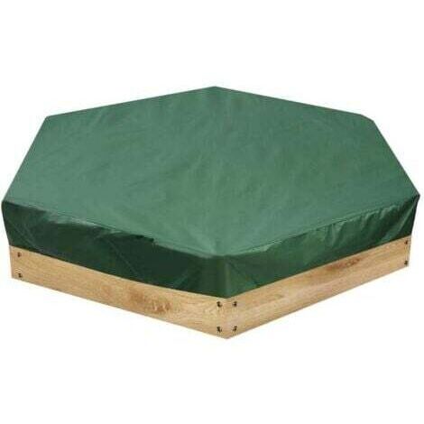 Housse de protection hexagonale pour bac à sable avec cordon de serrage, étanche à la poussière, pour bac à sable, piscine pour jardin extérieur(18015020cm)