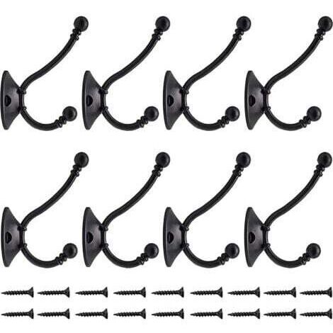 8Pcs Plus Gros Patère Porte Manteau Murale Vintage Crochet Métal De Porte Chapeau Crochet Rétro pour Porte-Manteau Salle de Bain Cuisine (1/5)