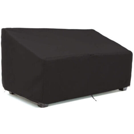 Housse de mobilier de jardin-210D-housse de banquette de jardin cour extérieure-anti-pluie et crème solaire-2 places 134×66×89cm