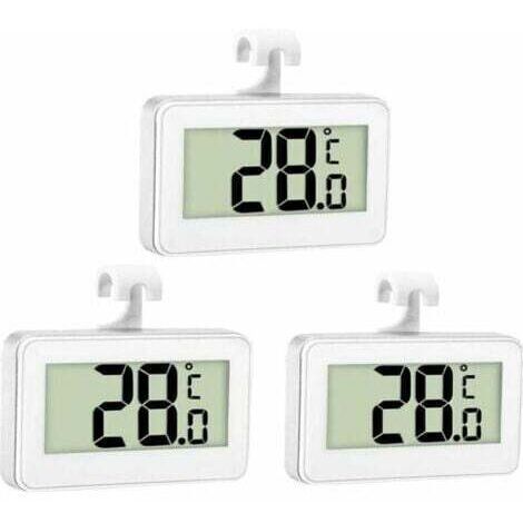 3X Thermomètre de Réfrigérateur Thermomètre Numérique Congélateur Thermomètre Refrigerateur Chambre Thermomètre Congélateur Imperméable avec Écran LCD (1/5)