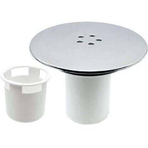 Bonde de Douche 90 mm/115mm, Remplacement de Couvercle de Siphon Douche, Capot Bonde Universelle, Prise de Douche Chromé, Débit Rapide (1/5)