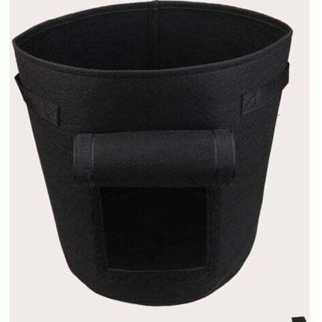 5 x 7 gallon planting bags planting bags, breathable and durable pots, garden planting bags with window and handles for potatoes carrots tomatoes (black) (1/5)