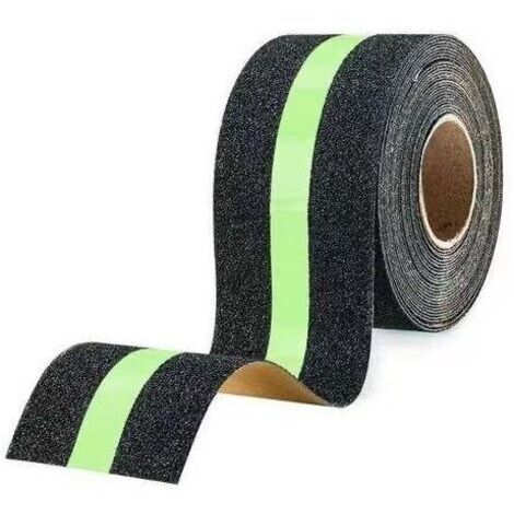 10 m x 5 cm ruban adhésif antidérapant avec Film Lumineux Brille dans Le Noir, Bande de sécurité pour escaliers échelles sols glissants Intérieur et Extérieur, (1/5)