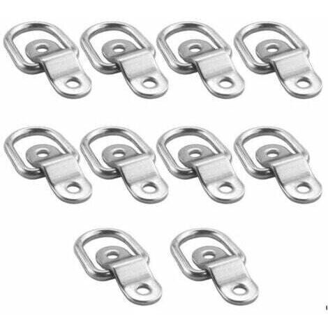 Anneaux d'arrimage en D pour remorque avec fixation au sol Capacité de 580 kg - 10pcs (1/5)