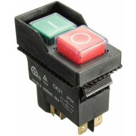Interrupteurs de SéCurité D'Outil éLectrique, Interrupteur à Bouton-Poussoir Électromagnétique Commutateurs Pour machines de découpe mécaniques CK21B/250V 5PIN--TRIMEC (1/5)