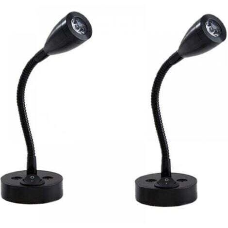 2 Pièces Lampes de Lecture Spot LED 12V Interrupteur réglable Lampe de Chevet Murale lumière intérieure Camping-Car 6000K Blanche pour Camping-Car (1/5)