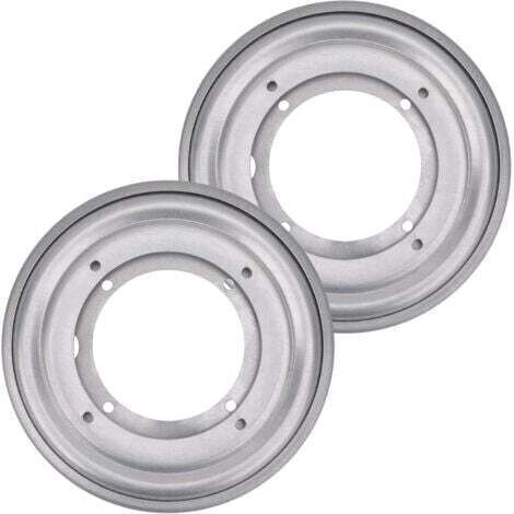 Lot de 2 plaques pivotantes rondes de 13.8 cm (5,5 pouces), base pivotante argentée, base de plateau tournant pour table pivotante, plateau, cuisine