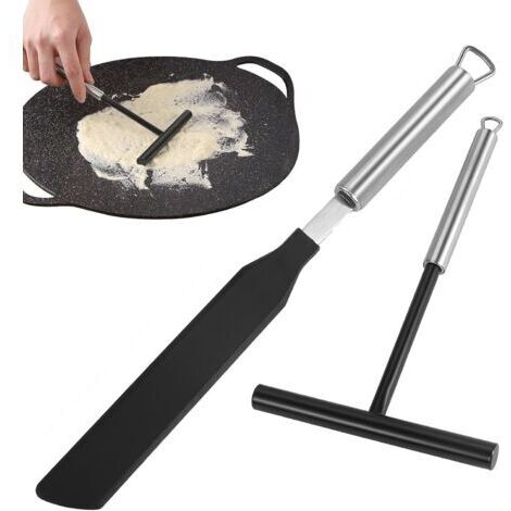 Distributeur De Pâte Râteau À Crêpe Spreader Ensemble Etaleur Crepe Spatule Crepe Et Rateau Crepe Râteau À Crêpes En Silicone Pour Gâteau Crème Casserole Cuisine Répartir La Pâte À Crêpes (1/5)