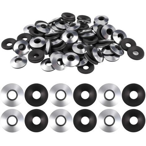 Lot de 200 Rondelles Plates M6.3 × 16mm Rondelles d'étanchéité EPDM, Rondelles Metal avec Joint Caoutchouc (1/5)