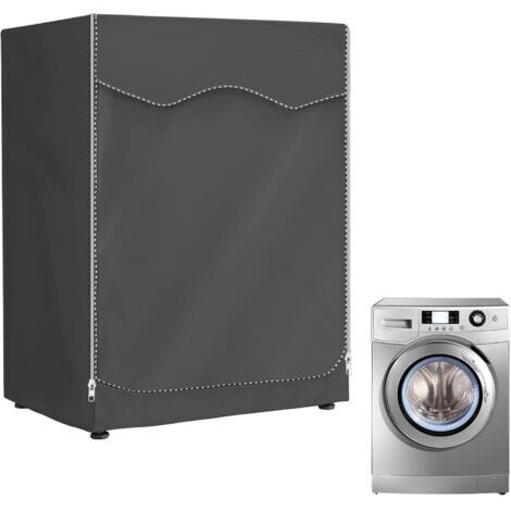 (noir, 60 x 55 x 85 cm) Pour machine à laver et sèche-linge d'extérieur , housse pour machine à laver imperméable avec ouverture frontale (1/5)