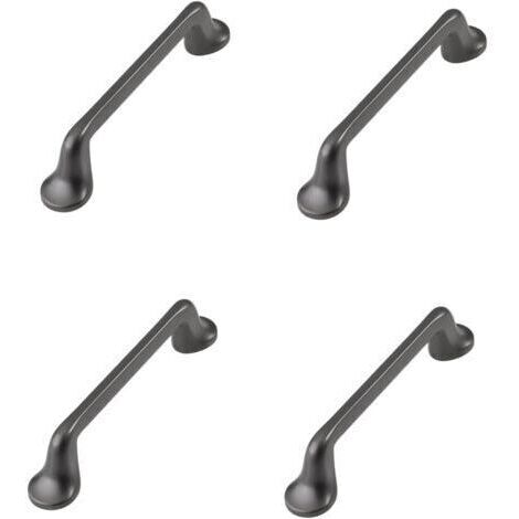 Quatre poignées de meuble en alliage de zinc avec un diamètre de trou de 96 mm, adaptées aux portes de meubles de cuisine, aux tiroirs et aux armoires. (1/4)