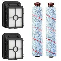 AGE Rouleau de brosse multi-surfaces et pièces de rechange pour filtre d'aspirateur pour aspirateurs - paquet de 4