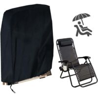 Housse de Protection pour Chaise Longue Pliante, Housse Transat Jardin Anti-UV, Imperméable, Anti-poussière, 210D Oxford Housse Relax Jardin pour Chaises Longues, Fauteuil Relax (96x85cm)