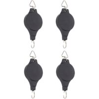 4 Pack Plant Hook Pulley, Retractable Plant Hanger Easy Reach Hanging Flower Basket for Garden Baskets Pots and Birds Feeder Hang High up and Pull Down to Water Or Feed