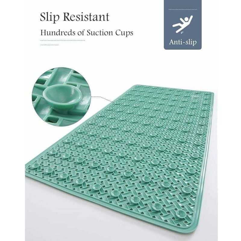 Tapis De Douche Tapis De Baignoire Antidérapant Ruiuzioong - 40x100 Cm, Bleu Clair, Lavable En Machine