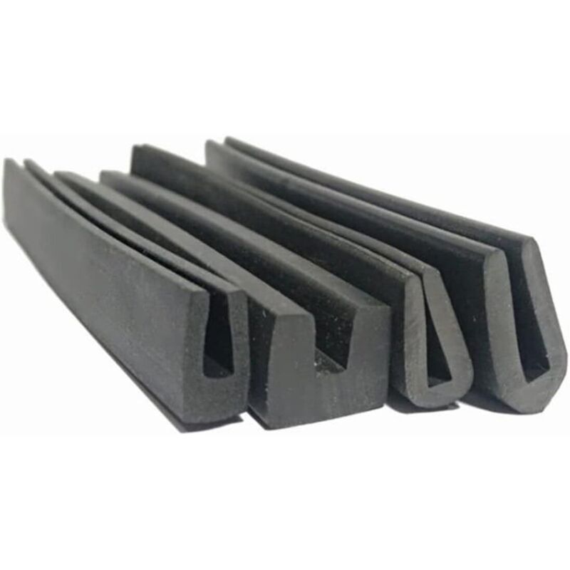 Bande De Protection De Bord De Porte Voiture En Caoutchouc Noir En Forme U – 3 Mètres Anti-Rayures Et Chocs