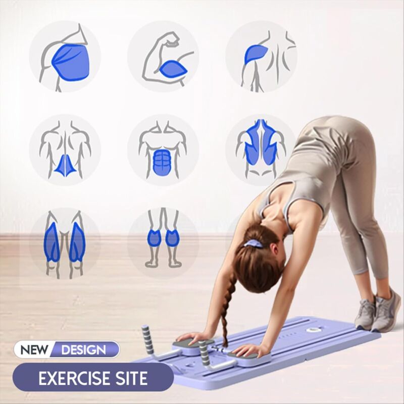 Reformer Board Pour Pilates - Planche D'exercice Abdominaux Multifonction - Violet - Neuf