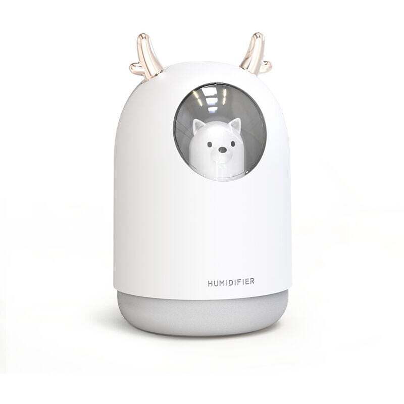 Humidificateur pour chambre à coucher sans fil portable - Humidificateur d' air à ultrasons avec brume froide de 1 L avec veilleuse douce, arrêt automatique et fonctionnement silencieux pour chambre